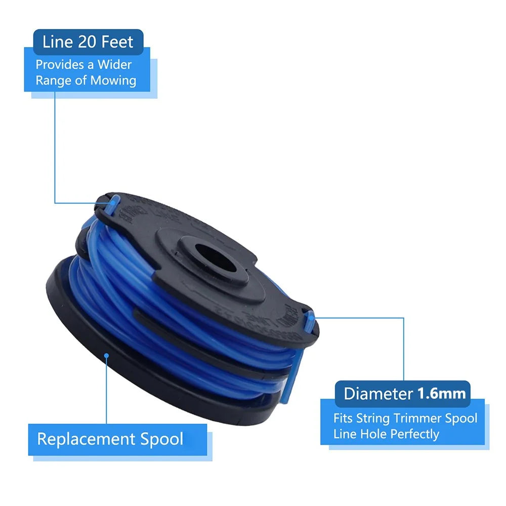 2Pcs TLG-03 Nylon Rope Line Spool for Kobalt KST 120X / 120X-06 Lawn Mower Replacement Part - 6