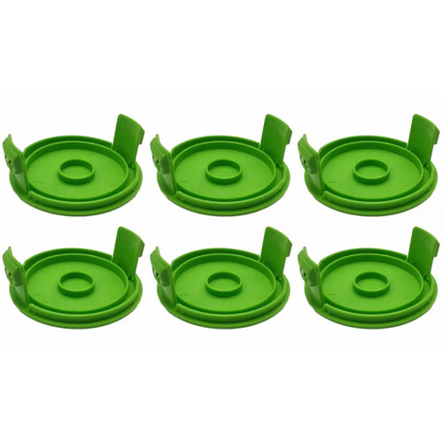6Pcs Plastic Spool Cap for Greenworks 21272 / 21212 Lawn Mower Replacement Part, 3410468 - 1