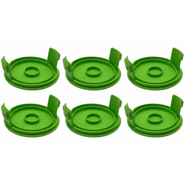 6Pcs Plastic Spool Cap for Greenworks 21272 / 21212 Lawn Mower Replacement Part, 3410468 - 1