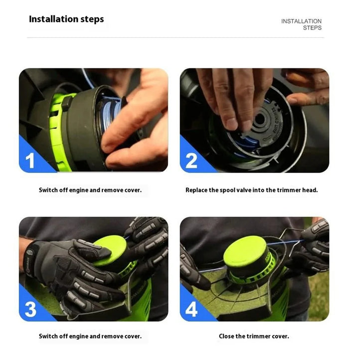 6Pcs Plastic Spool Cap for Greenworks 21272 / 21212 Lawn Mower Replacement Part, 3410468 - 5