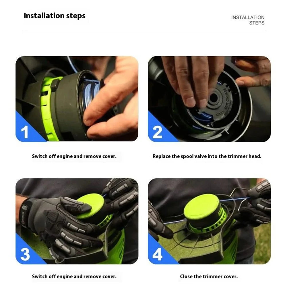 1Pc Plastic Spool Cap for Greenworks 21272 / 21212 Lawn Mower Replacement Part, 3410468 - 5