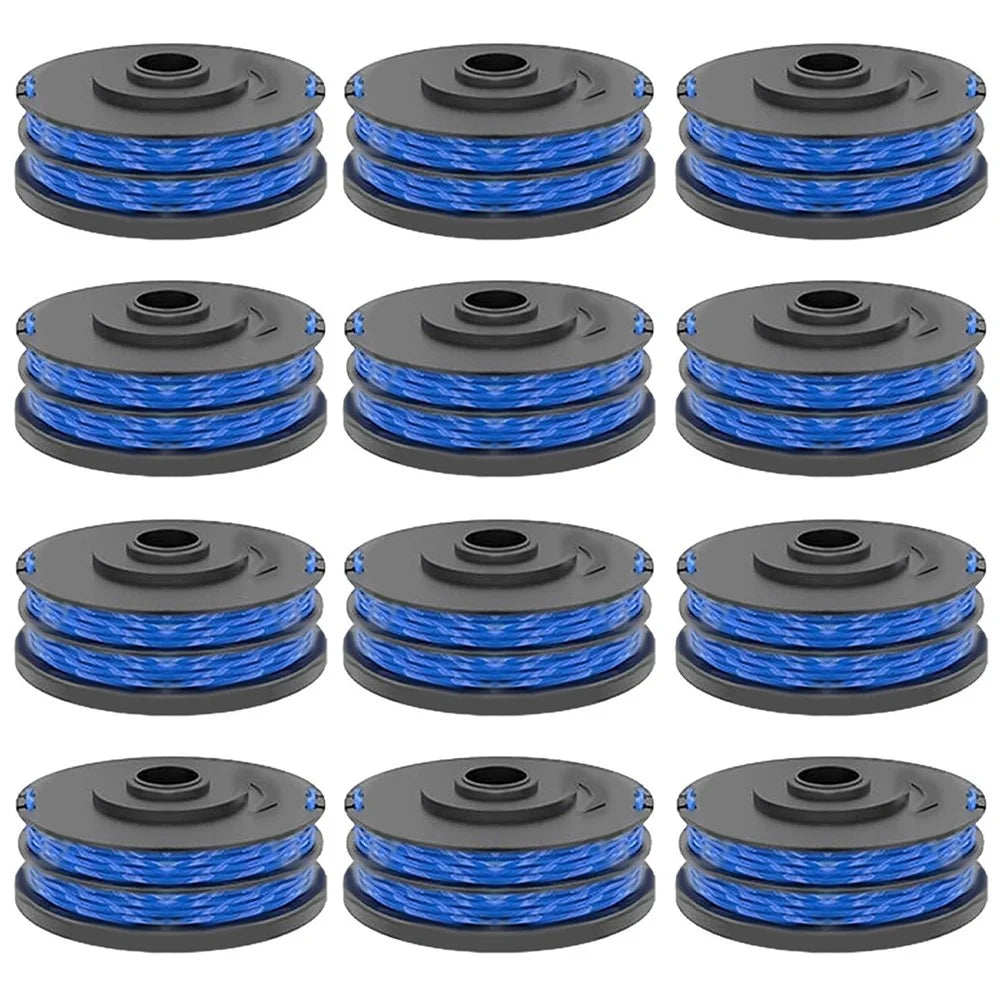 12Pcs RAC123 Lawn Mower Line Spool for Ryobi RLT6030 / RLT5127 / RLT5027 / RLT4125 / RLT4027 Grass Trimmer Replacement Part, 5132002671 - 1