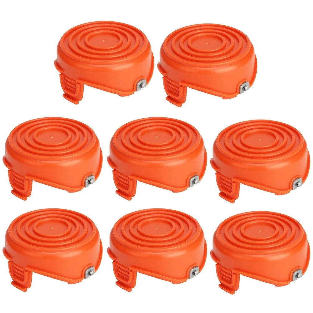 8Pcs Spool Cap for Black & Decker GH750  /  GH710  /  GH700 Lawn Mower, DF-065-BKP / RC-065-P&90517175 - 1