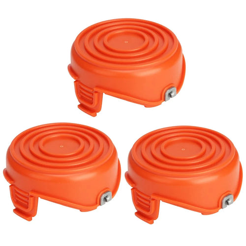 3Pcs Spool Cap for Black & Decker GH750  /  GH710  /  GH700 Lawn Mower, DF-065-BKP / RC-065-P&90517175 - 1
