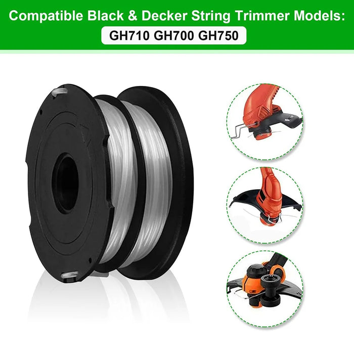 12Pcs For Black & Decker GH750  /  GH710  /  GH700 Line Spools Lawn Mower Line Reels, DF-065-BKP - 2