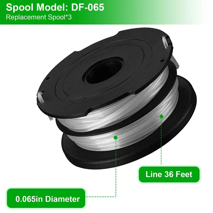 12Pcs For Black & Decker GH750  /  GH710  /  GH700 Line Spools Lawn Mower Line Reels, DF-065-BKP - 5