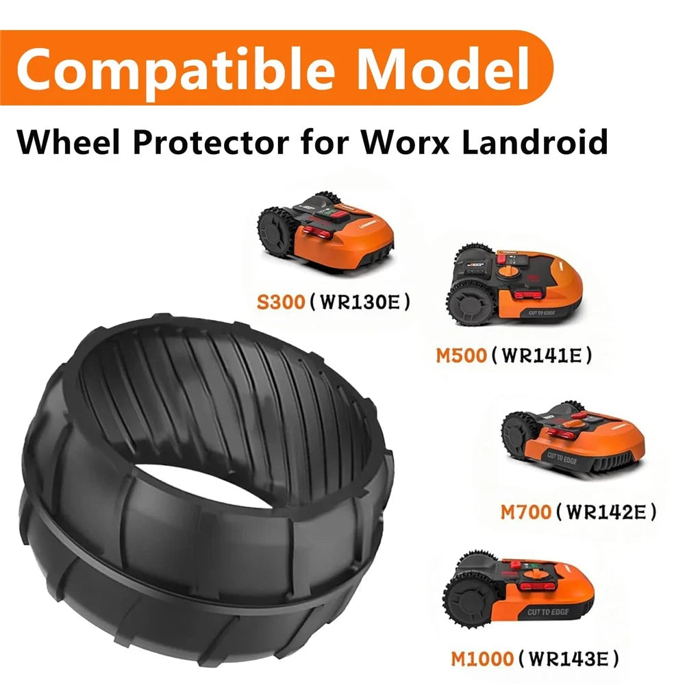 2Pcs Rubber Wheel Protector for Worx Landroid M1000 / M700 / M500 Plus / M500 / S300 Lawn Mower Part, RSXJ0002 - 4