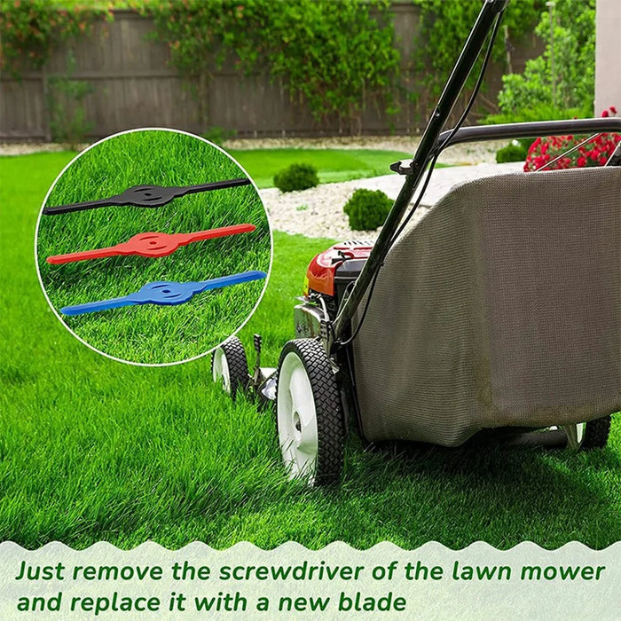50Pcs For Weed Eater Lawn Mower Head Blades Grass Trimmer Replacement Plastic Cutter Blades - Red - 2
