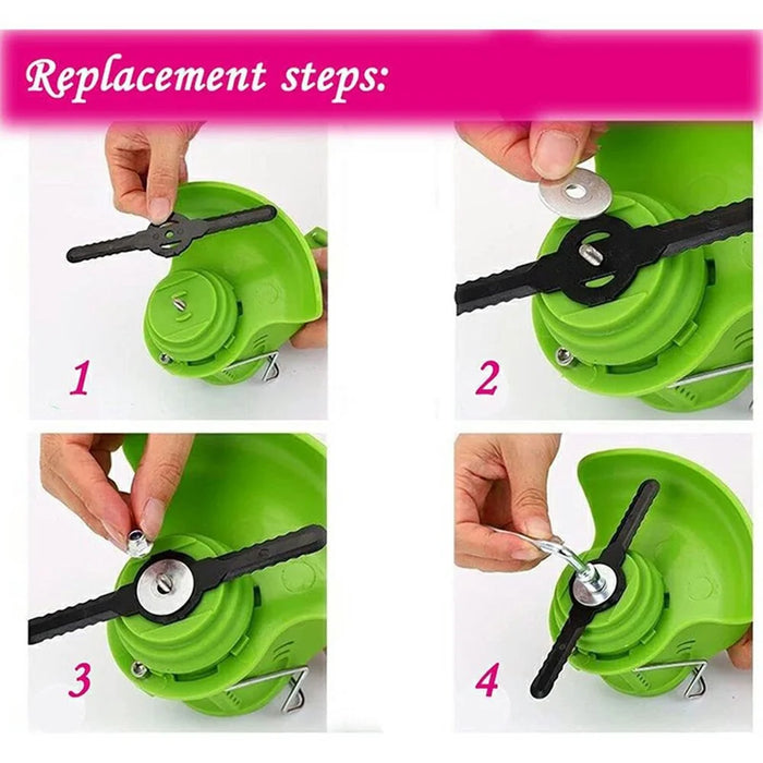 50Pcs For Weed Eater Lawn Mower Head Blades Grass Trimmer Replacement Plastic Cutter Blades - Red - 3