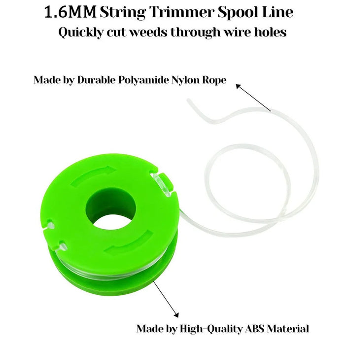 8PCS RS90121 Nylon Line Spools for Earthwise CST00012 / LST10012 / CST12010 Lawn Trimmer Wire Reels - 3