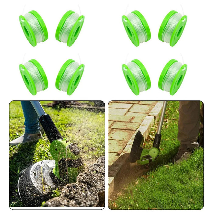 8PCS RS90121 Nylon Line Spools for Earthwise CST00012 / LST10012 / CST12010 Lawn Trimmer Wire Reels - 5