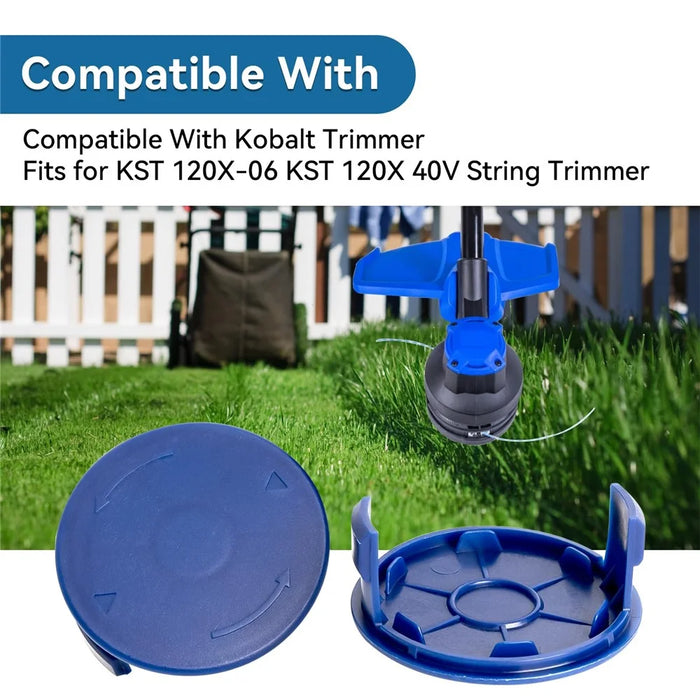 6PCS Plastic Spool Cap for Kobalt KST 120X-06 / 120X 40V Lawn Mower Replacement Part, TLK-01-1 - 3