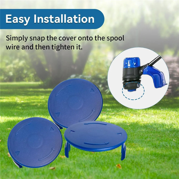 6PCS Plastic Spool Cap for Kobalt KST 120X-06 / 120X 40V Lawn Mower Replacement Part, TLK-01-1 - 5