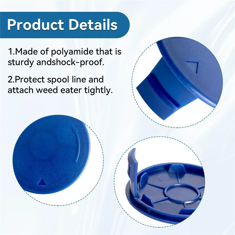 1PC Plastic Spool Cap for Kobalt KST 120X-06 / 120X 40V Lawn Mower Replacement Part, TLK-01-1 - 2