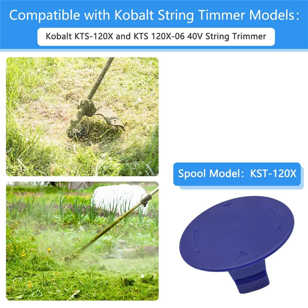 1PC Plastic Spool Cap for Kobalt KST 120X-06 / 120X 40V Lawn Mower Replacement Part, TLK-01-1 - 6