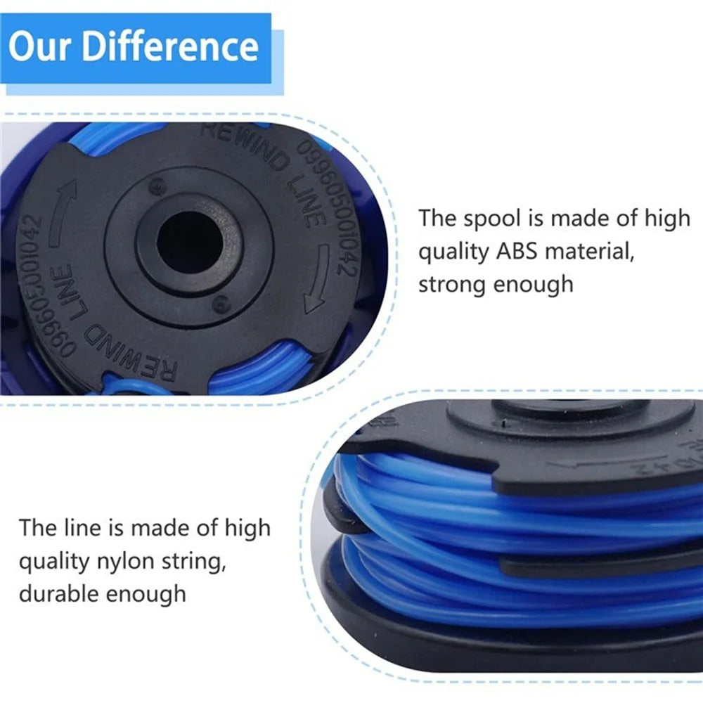 3PCS TLG-03 TLK-01 Nylon Wire Spools for Kobalt KST 120X-06 / 120X 40V Lawn Mower Trimming Head - 6