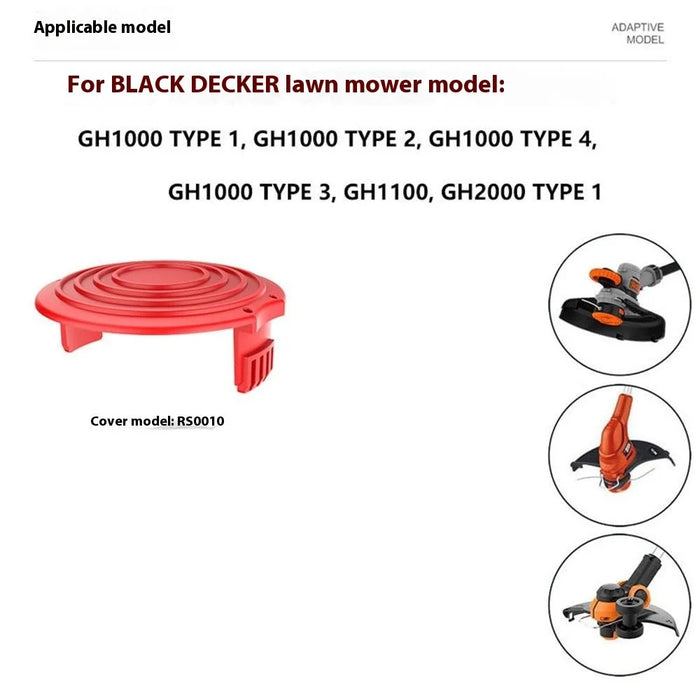 3PCS RS0011 Spool Caps for Black & Decker Lawn Mower Replacement Part - 4