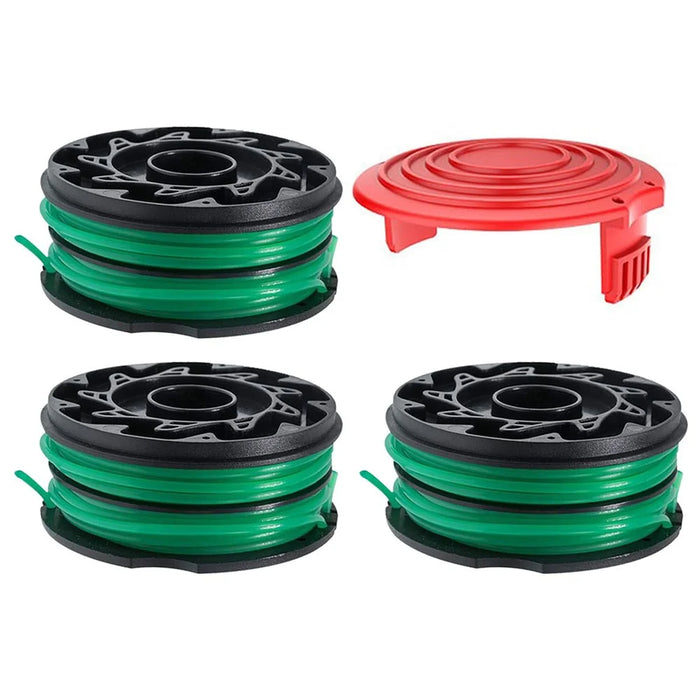 For Black & Decker Lawn Mower 3 DF-080-BKP Nylon Wire Spools + 1 RS0011 Spool Cap - 1