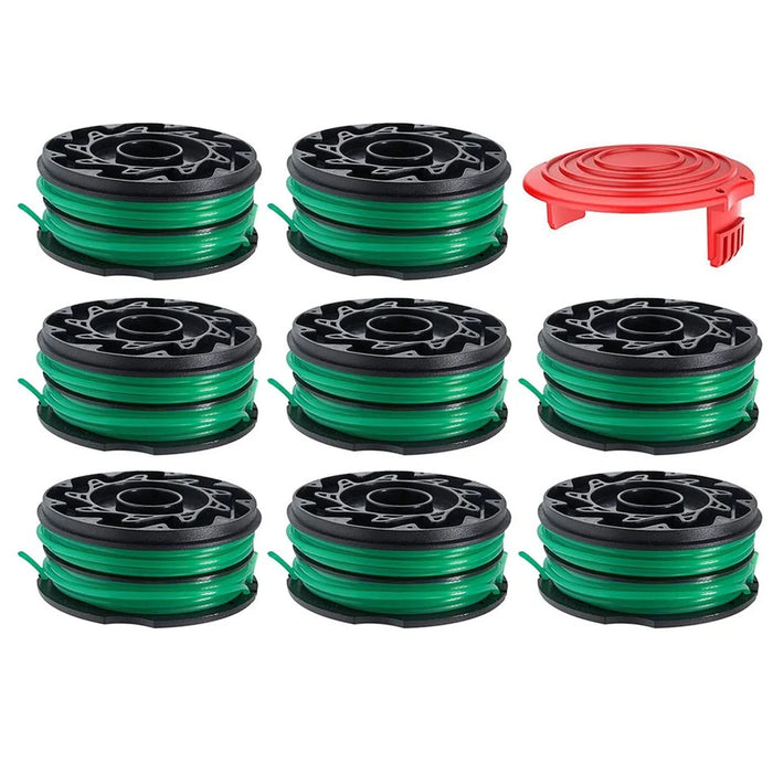 For Black & Decker Lawn Mower 8 DF-080-BKP Nylon Wire Spools + 1 RS0011 Spool Cap - 1