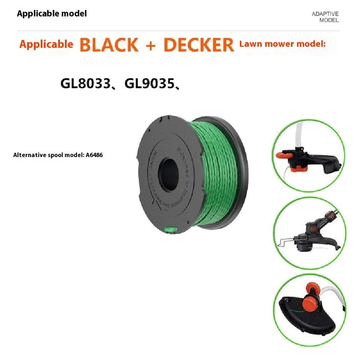 1PC A6486 ABS Spool for Black & Decker Lawn Mower Nylon Wire Trimming Head - 4