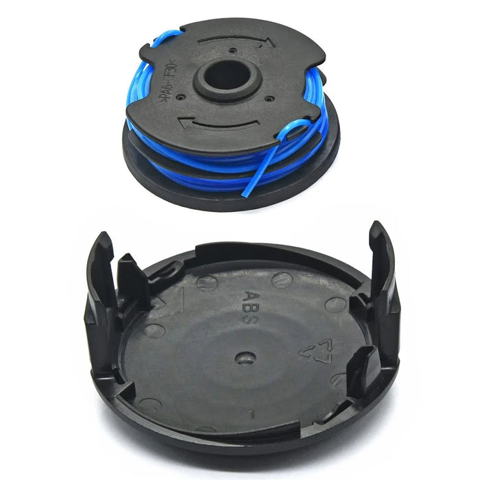 TLW-04+TLW-05 8Pcs Replacement Spool + 2Pcs Spool Cap for Harbor Freight Bauer 20115E-B Bauer Corded BAUER 5.5Amp 15 in Electric String Trimmer - 6