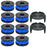 TLW-01+TLW-01-1 8Pcs Replacement Spool + 2Pcs Spool Cap Mower Set for Harbor Freight Bauer 19115C-B 20V Cordless Mower - 1