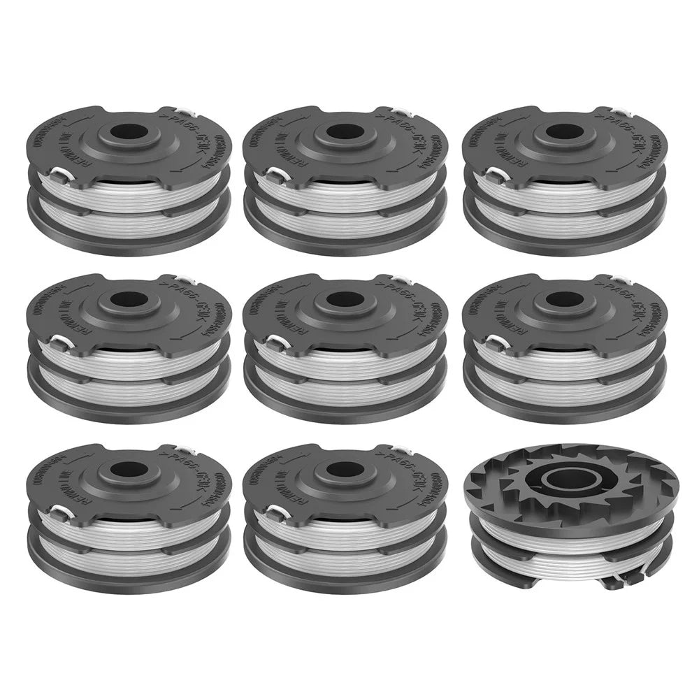 RS0101 9Pcs Replacement Spool Mower Accessory for LawnMaster GT1210 / GT1211 / GT1238 / GT1313 / GT1411 / GT1415 - 1