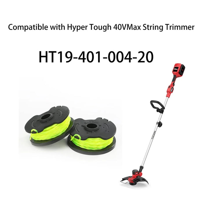 HT19-401-004-20 12Pcs Replacement Spool Mower Accessory for Hyper Tough 40V Max String Trimmer  /  HT19-401-004-20 /  HT21-401-002-04 (2022) - 2