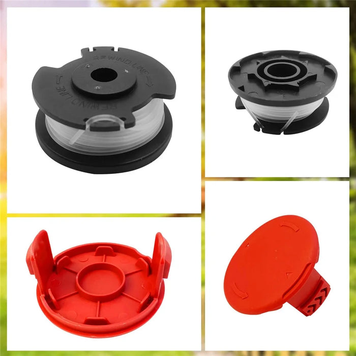 TLH-02+ TLH-02-1 6Pcs Replacement Spool + 1Pc Spool Cap for Hyper Tough 20V Max HT22-401-03-05  /  HT-19-401-003-06  /  HT19-401-003-07 - 7