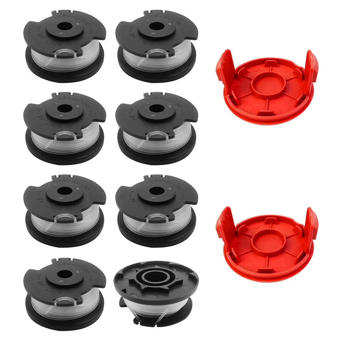 TLH-02+ TLH-02-1 8Pcs Replacement Spool + 2Pcs Spool Cap for Hyper Tough 20V Max HT22-401-03-05  /  HT-19-401-003-06  /  HT19-401-003-07 - 1