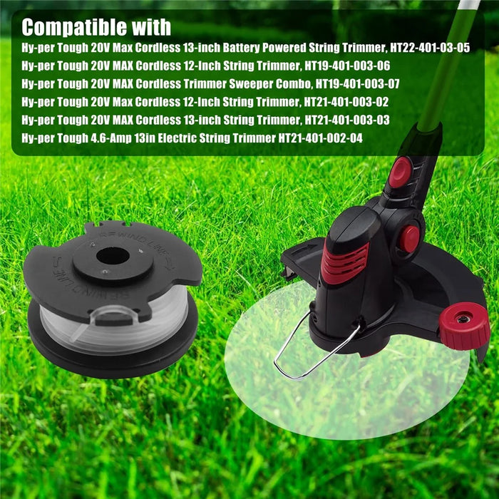 TLH-02+ TLH-02-1 8Pcs Replacement Spool + 2Pcs Spool Cap for Hyper Tough 20V Max HT22-401-03-05  /  HT-19-401-003-06  /  HT19-401-003-07 - 3