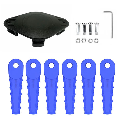 Trimmer Head + 6 Blades for Kobalt KST 120X-06  /  120X Lawn Mower Replacement Part, EVGK-01+RS-0001 Blue - 1