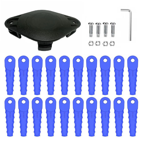 Trimmer Head + 20 Blades for Kobalt KST 120X-06  /  120X Lawn Mower Replacement Part, EVGK-01+RS-0001 Blue - 1