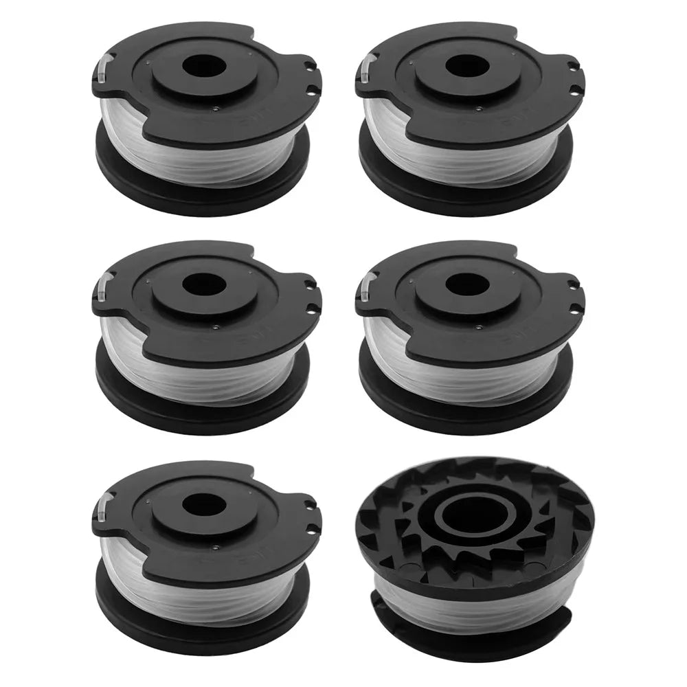 RS3030 6Pcs Replacement Spool for LawnMaster CLGT1810S01  /  CLGT2412  /  CLGT2410 Mower Accessory - 1