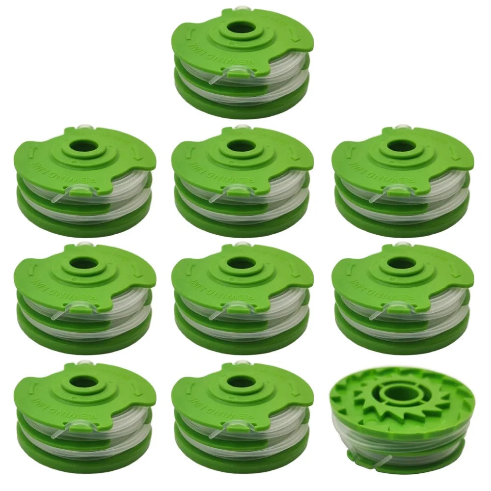 RS90111 10Pcs Replacement Spool for Earthwise ST00011  /  ST00013  /  ST00015  /  ST00113  /  ST00115 Mower Accessory - 1