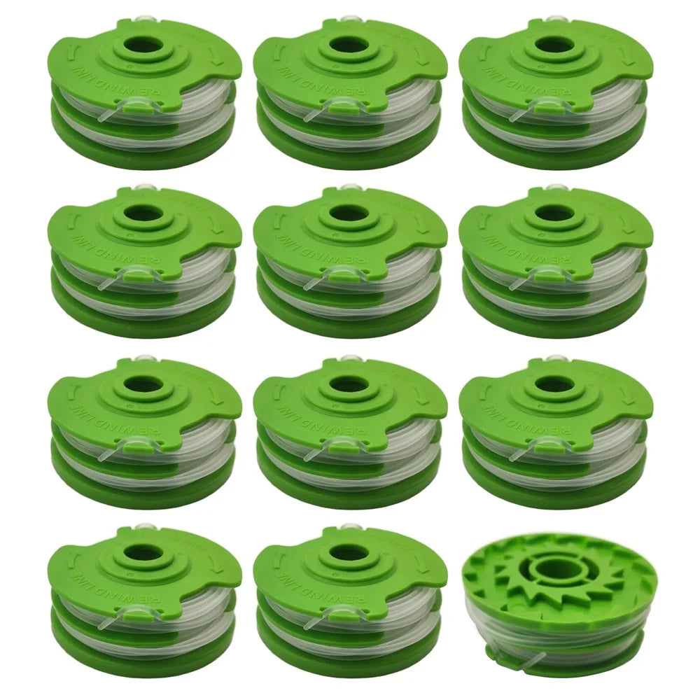 RS90111 12Pcs Replacement Spool for Earthwise ST00011  /  ST00013  /  ST00015  /  ST00113  /  ST00115 Mower Accessory - 1