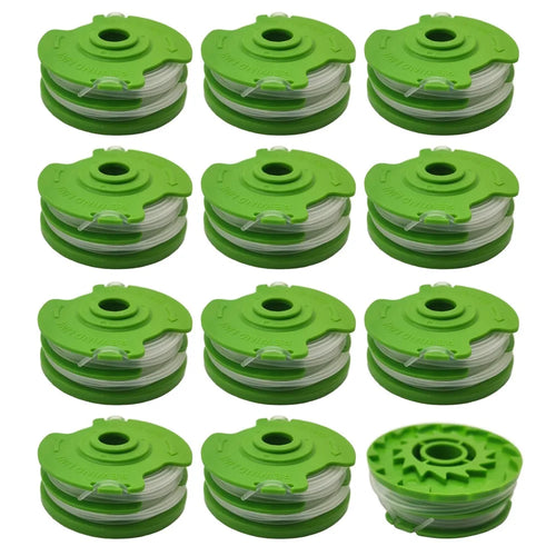 RS90111 12Pcs Replacement Spool for Earthwise ST00011  /  ST00013  /  ST00015  /  ST00113  /  ST00115 Mower Accessory - 1
