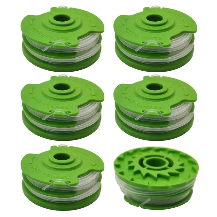 RS90111 6Pcs Replacement Spool for Earthwise ST00011  /  ST00013  /  ST00015  /  ST00113  /  ST00115 Mower Accessory - 1
