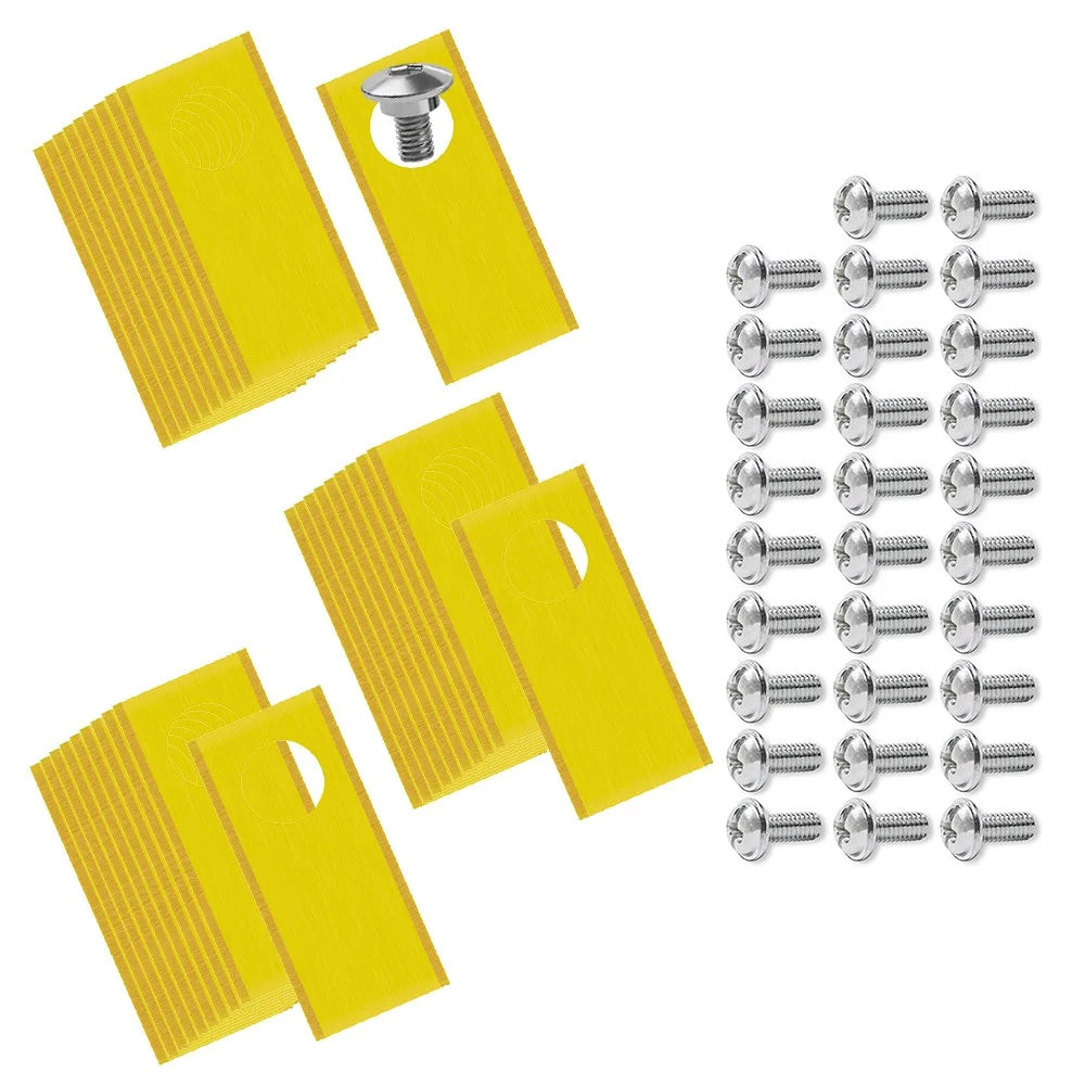 30Pcs for Honda Miimo Robotic Lawn Mower Stainless Steel Replacement Blades, 39.2x17.5mm - Gold - 1