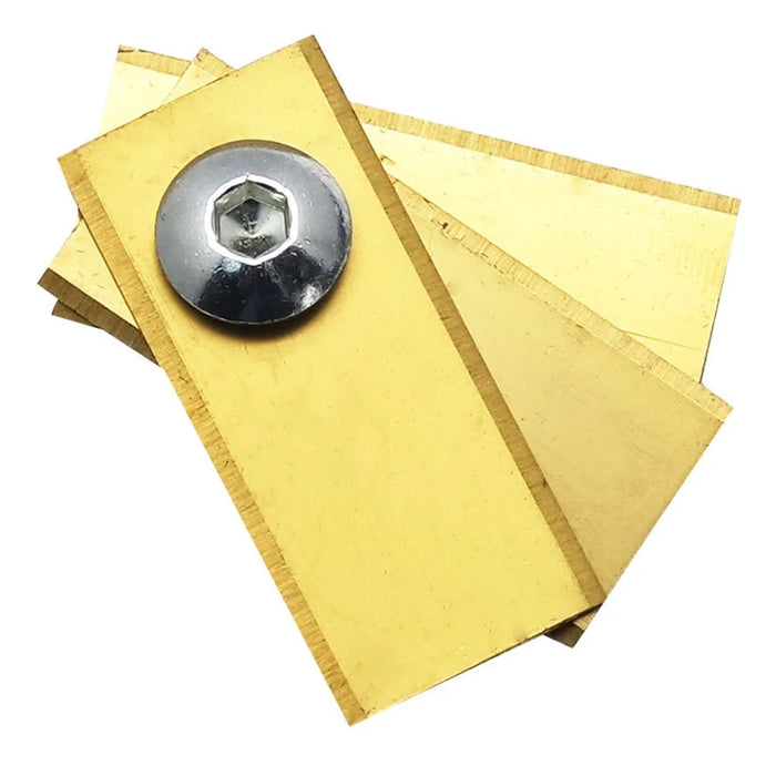 30Pcs for Honda Miimo Robotic Lawn Mower Stainless Steel Replacement Blades, 39.2x17.5mm - Gold - 5