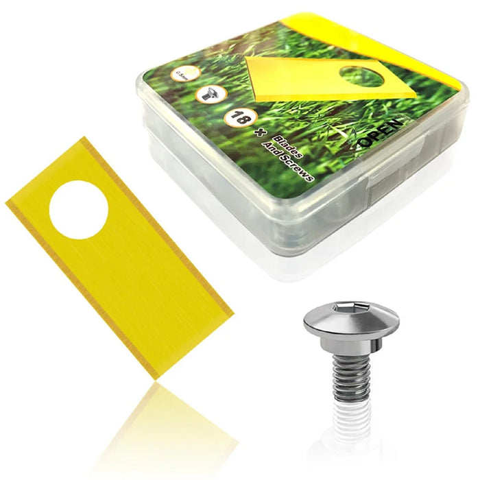 30Pcs for Honda Miimo Robotic Lawn Mower Stainless Steel Replacement Blades, 39.2x17.5mm - Gold - 6