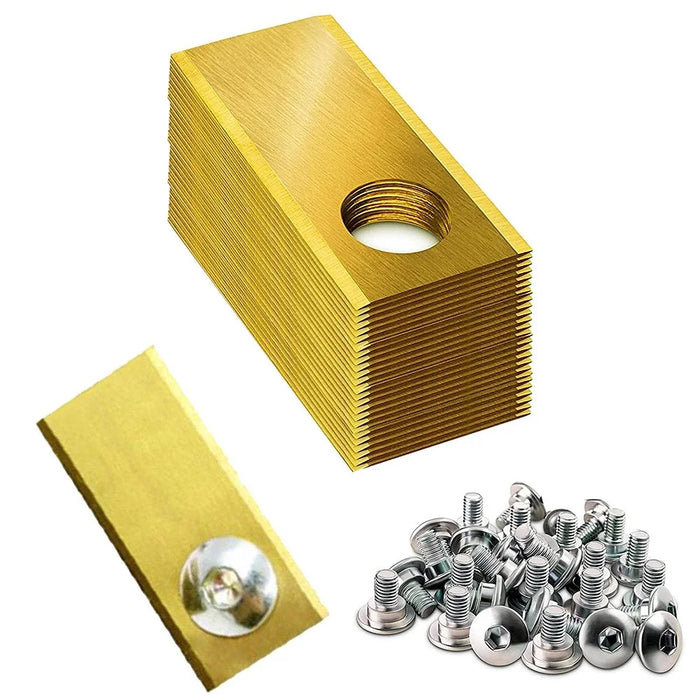 30Pcs for Honda Miimo Robotic Lawn Mower Stainless Steel Replacement Blades, 39.2x17.5mm - Gold - 7