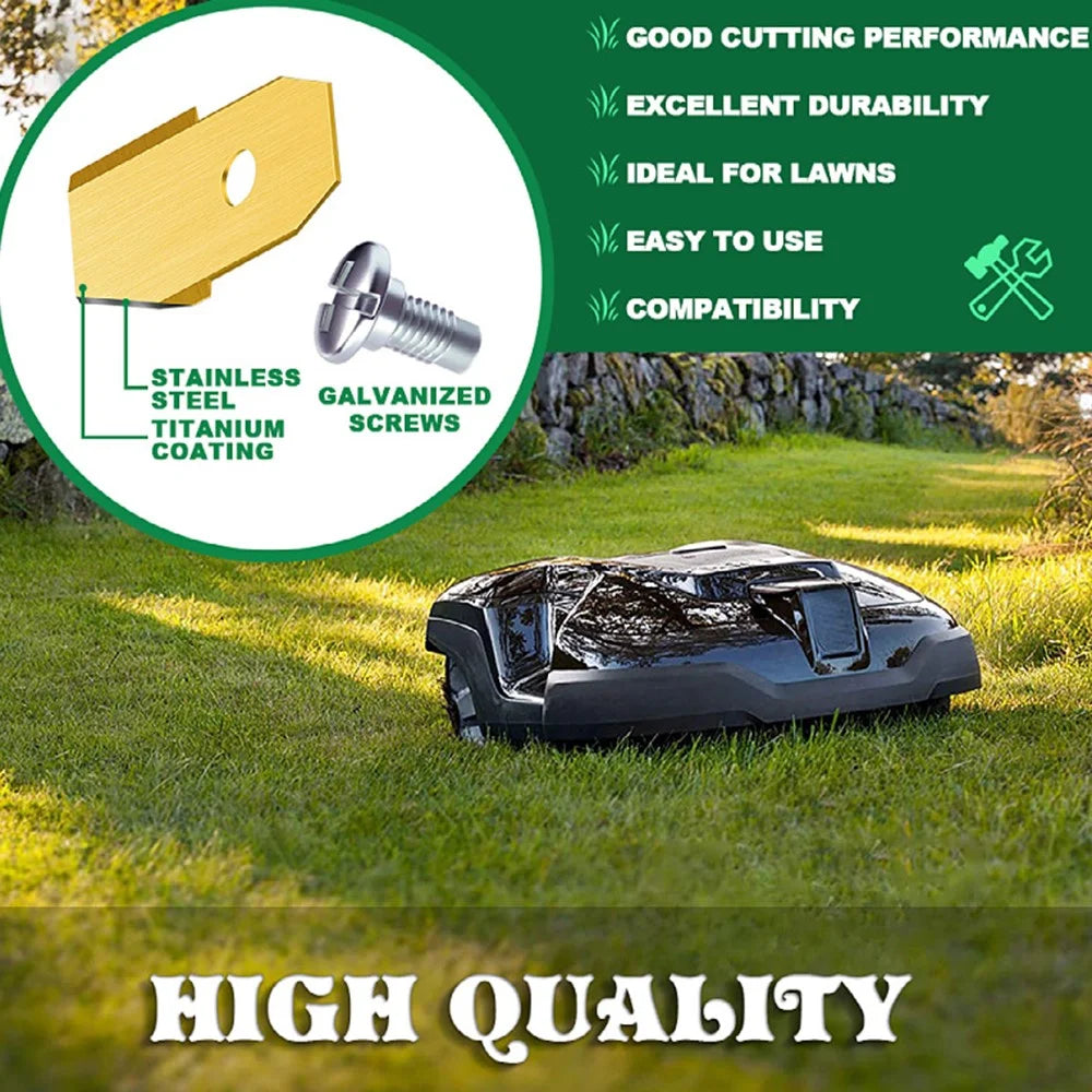 30Pcs for Husqvarna Lawn Mower Stainless Steel Replacement Cutting Blades, 35x18mm - Silver - 4