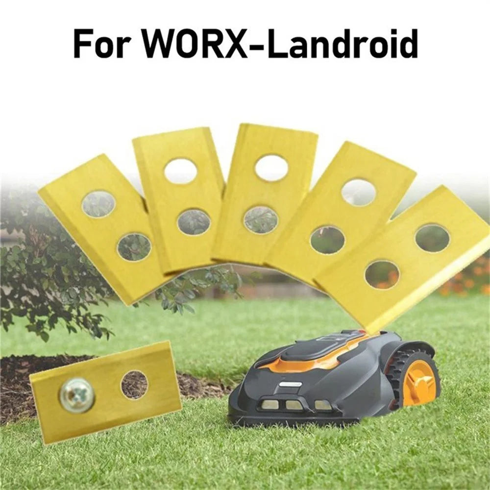 36Pcs for Worx Landroid Robotic Lawn Mower Stainless Steel Replacement Blades, 36x18x0.9mm - Gold - 2