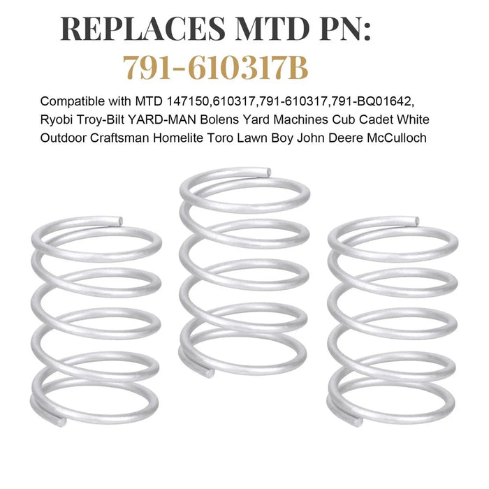 3PCS Replacement Spool Spring Compatible with MTD 791-BQ01642 791-610317 791-610317B - 7