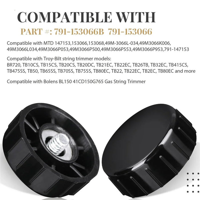 4Pcs for MTD Lawn Mower Bump Knob Assembly Replacement Part, 791-153066 / 791-153066B - 5