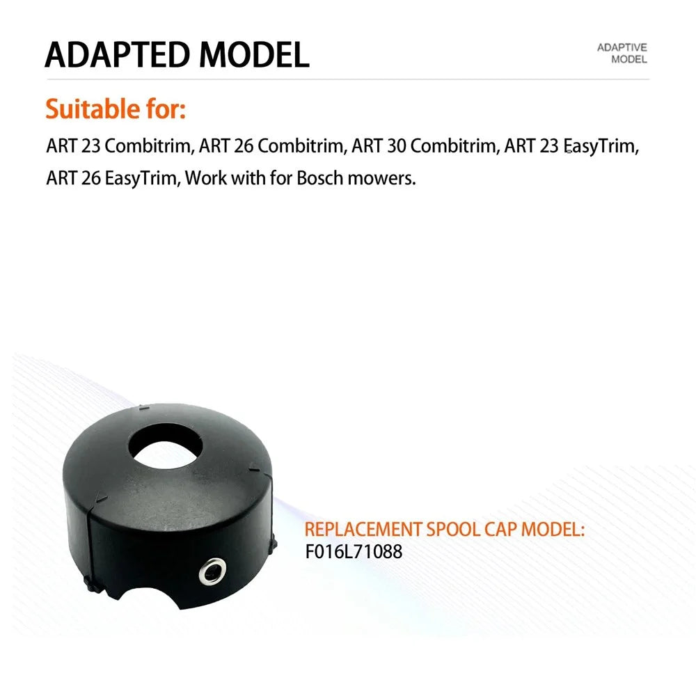 For Bosch ART 23 Combitrim / ART 26 Combitrim Lawn Mower 4Pcs Spool Cap, F016L71088 - 5