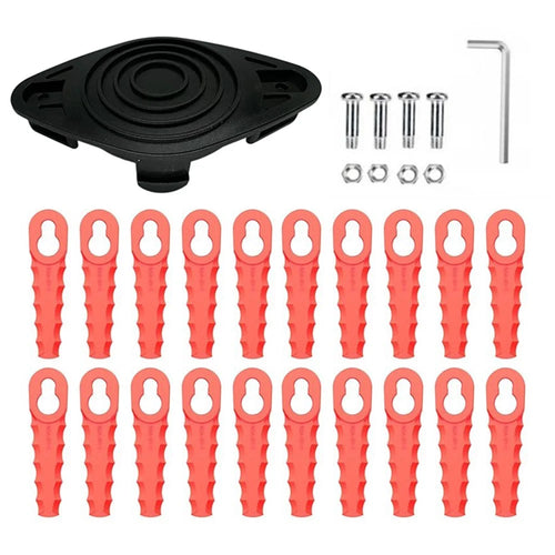 EVE-01 Trimmer Head + 20 RS-0001 Blades for Einhell RTV 550 / 1 / 550 / 400 Lawn Mower Replacement Part - 1