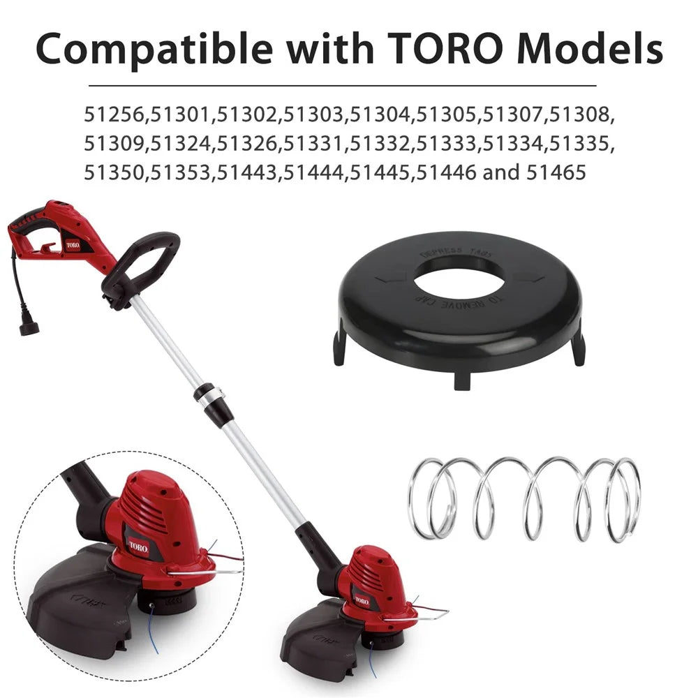 For Toro 51256 / 51301	Lawn Mower Replacement Parts 73-8200 Mower Cover + 73-8220 Spring Set Trimmer Accessories - 6