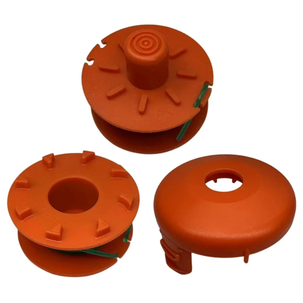 For Gardena Turbotrimmer Smallcut Lawn Trimmer 2 Nylon Rope Spool + 1 Spool Cap Set, 05367-20 / 05329-20 - 1